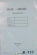 Komatsu-Komatsu OBS35-OBS200, Press Operation Maintenance Electrical & Parts Manual 1991-OBS200-OBS35-01